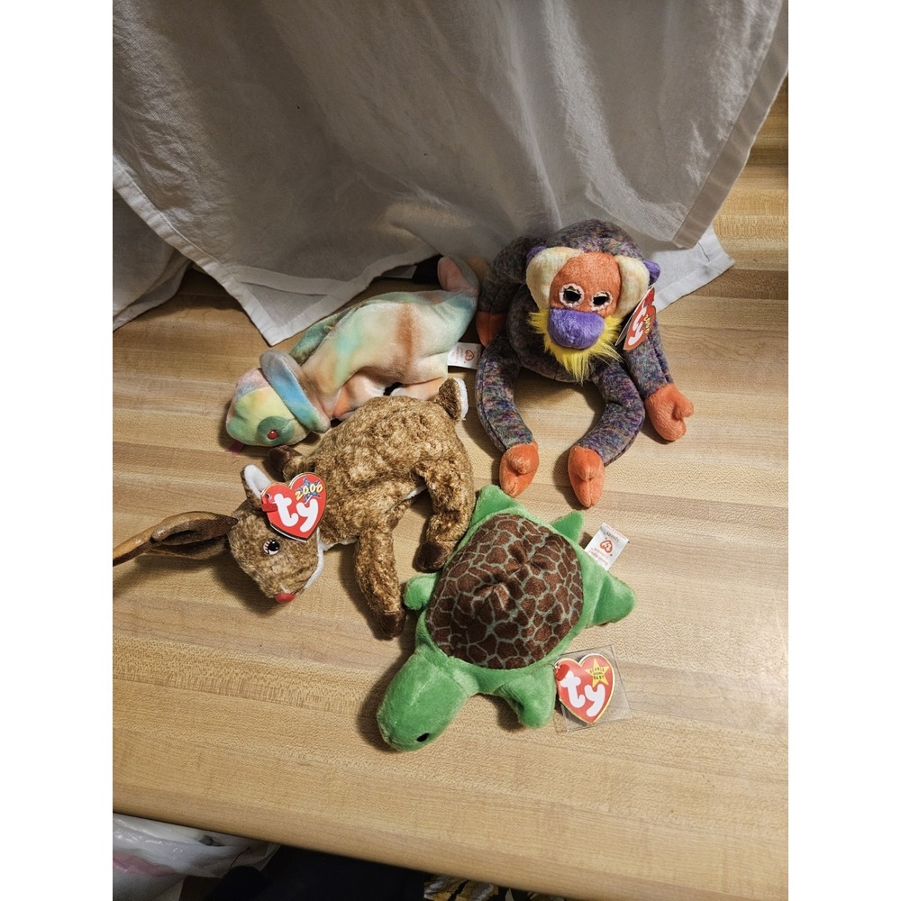 Lot Ofโ 4 Ty Beanie Babies